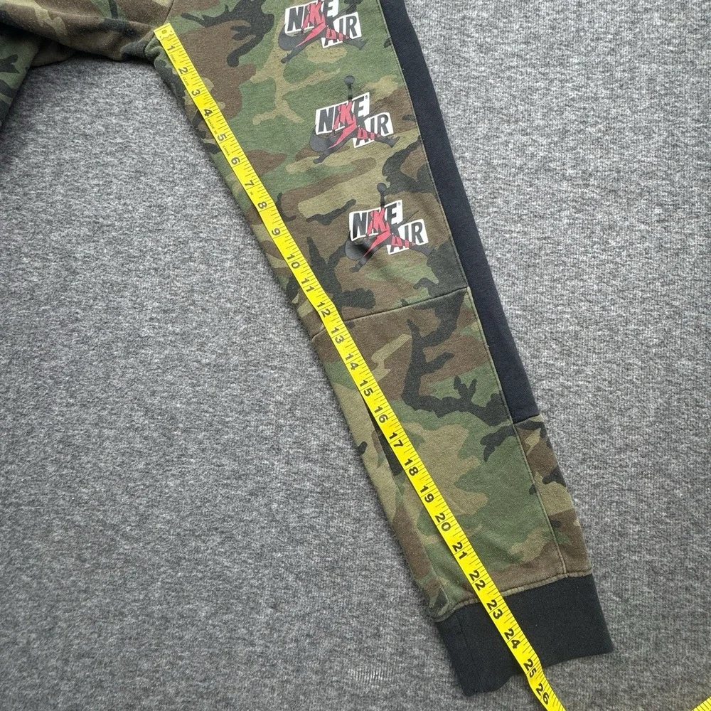 Nike Air Jordan Sweatpants‎ Youth Medium Green Black Camo Jumpman Basketball Gym